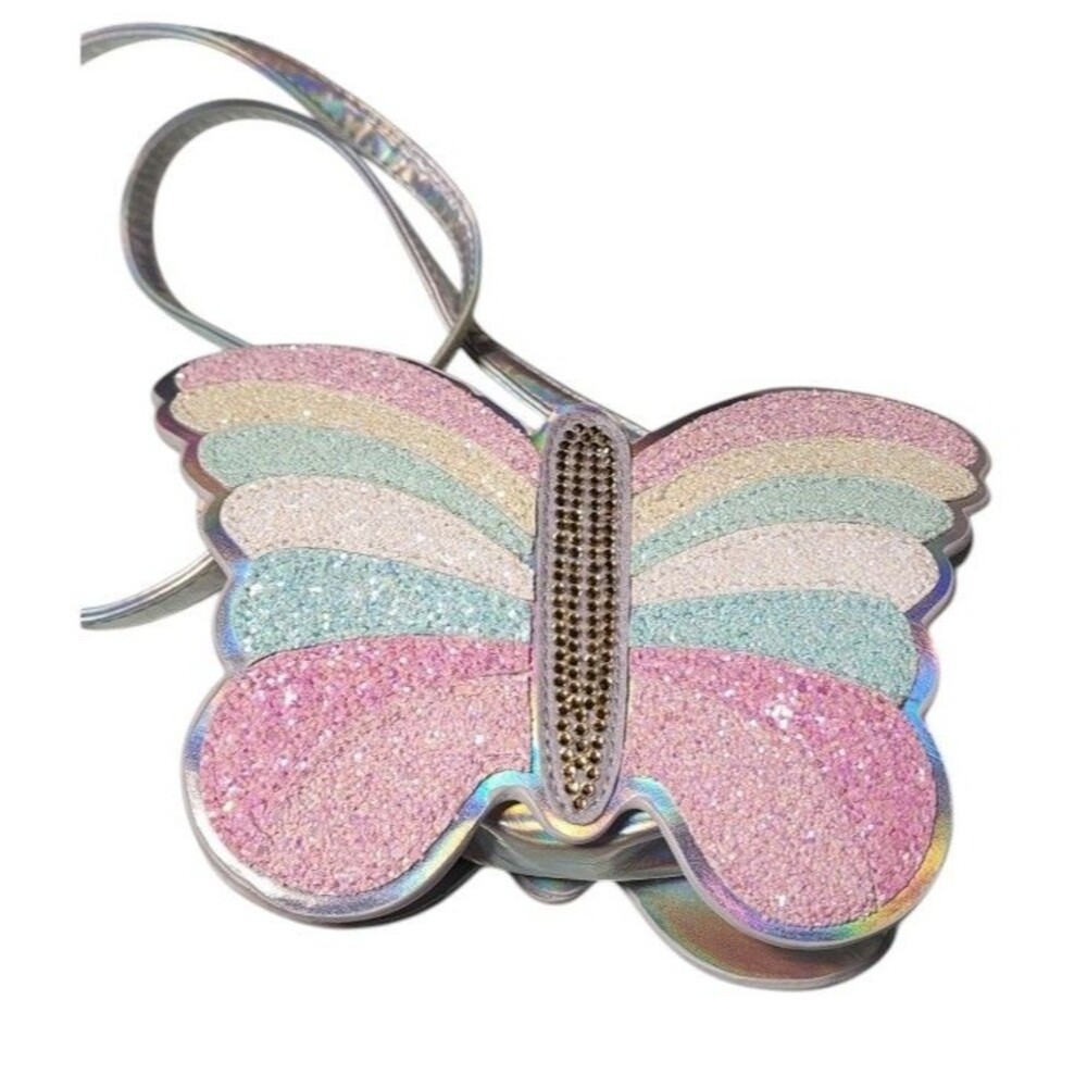 The Children's Place Girls Easter Glitter Holographic Butterfly Bag